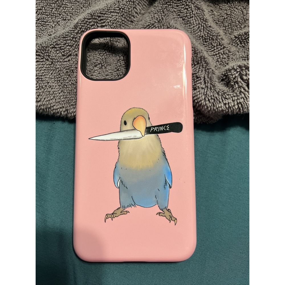 iPhone 11 Pro Max phone case‎ Prince the Bird Social Media Influencer Pink Knife